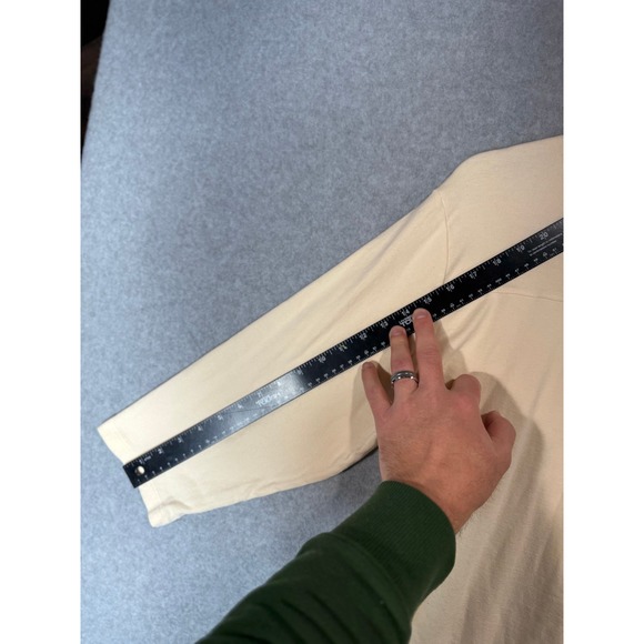 Serengeti Henley Shirt 3/4 Sleeve‎ Pleated Casual Top Beige Women's 2X - Picture 10 of 10